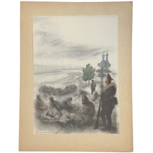 Set, Zdzisław Czermański drawings depicting Józef Piłsudski (3 pieces)