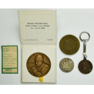 Set, Medals with the image of Pope John Paul II (4 pcs.)