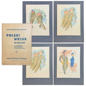 Polský zahraniční válečník ve čtyřbarevných karikaturách - Stanislaw Toegel, 1946