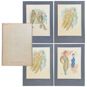 Polský zahraniční válečník ve čtyřbarevných karikaturách - Stanislaw Toegel, 1946