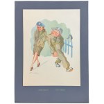 Polský zahraniční válečník ve čtyřbarevných karikaturách - Stanislaw Toegel, 1946