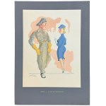 Polský zahraniční válečník ve čtyřbarevných karikaturách - Stanislaw Toegel, 1946