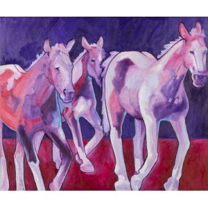Veronica Lipka, Purple Horses, 2022