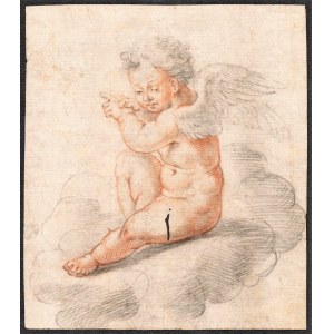 ANONYMOUS ARTIST, 18th CENTURY, Little angel on a cloud