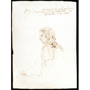 ANONYMOUS ARTIST, 18th CENTURY, Recto: study for a head and a foot; verso: study for a leg.