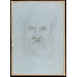TOMMASO MINARDI (Faenza, 1787 - Rome, 1871), ATTRIBUTED TO, Recto: face of a man with a beard; verso: sketch of a male bust and a right eye