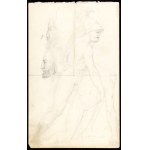 19th CENTURY PAINTER SIGNED SALVINI, Recto: divine Charity; verso: study of a face in profile and a soldier carrying a dead man (Achilles?).