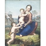 ANONYMOUS ARTIST, 19th CENTURY, AFTER FRANCESCO DI CRISTOFANO CALLED FRANCIABIGIO, Madonna and Child with Saint John