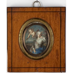 AMBIT OF ROSALBA CARRIERA (Venice, 1673 - 1757), Miniature depicting young gentleman with cupid