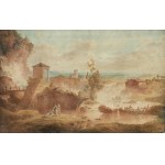 ENGLISH ARTIST, 19th CENTURY, Capriccio of monuments and landscapes near Terni