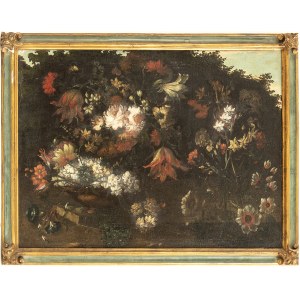 AMBIT OF ELISABETTA MARCHIONI (Active in Rovigo between late 17th and early 18th century), Vase of flowers in a garden