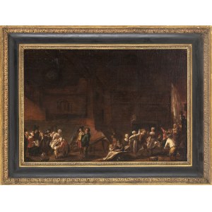 FLEMISH ARTIST, 17th CENTURY, Night party in a village