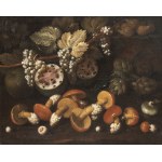 ANGELO MARIA ROSSI FORMERLY KNOWN AS PSEUDO-FARDELLA (active in Tuscany in the second half of the 17th Century), Still life of fruit, artichokes and mushrooms