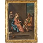 AMBITO DI ELISABETTA SIRANI (Bologna, 1638 - 1665), Holy Family with Saint Elizabeth and Saint John