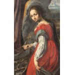 CENTRAL-ITALIAN SCHOOL, FIRST QUARTER OF THE 17th CENTURY, Virgin and Child between Saint Frances and Saint Margaret