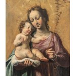 CENTRAL-ITALIAN SCHOOL, FIRST QUARTER OF THE 17th CENTURY, Virgin and Child between Saint Frances and Saint Margaret