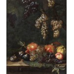 ROMAN SCHOOL, HALF OF 17th CENTURY, Still life of grapes, figs and malegranas