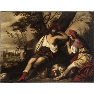 PIETRO DELLA VECCHIA (Vicenza, 1603 - Venezia, 1678), ATTRIBUTED TO, Shepherds at rest