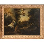 WILLEM VAN HERP (Antwerp, 1614 - 1677), ATTRIBUTED TO, a) The Vision of St. Anthony of Padua; b) Baptism of Christ - Pair of paintings.