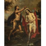 WILLEM VAN HERP (Antwerp, 1614 - 1677), ATTRIBUTED TO, a) The Vision of St. Anthony of Padua; b) Baptism of Christ - Pair of paintings.