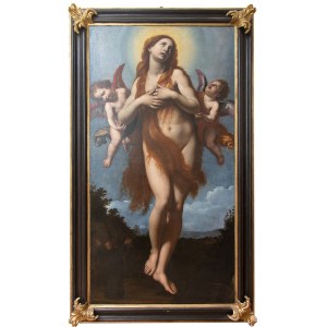 OTTAVIO VANNINI (Florence, 1585 - 1643), Saint Mary of Egypt taken to heaven by angels in the presence of the monk Zosimus