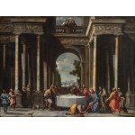 GIOVANNI PAOLO PANINI (Piacenza, 1691 - Rome, 1765), Dinner at the house of Simone Fariseo