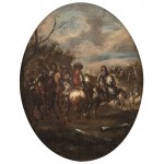 ANTONIO MARIA MARINI (Venice, 1668 - 1725), ATTRIBUTED TO, Cavalry encampment