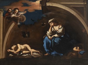 FOLLOWER OF GIOVANNI FRANCESCO BARBIERI CALLED GUERCINO, Allegory of the Night