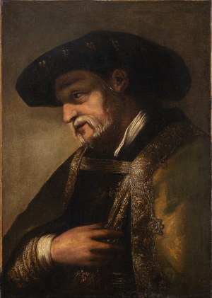 FOLLOWER OF REMBRANDT VAN RIJN, 17th CENTURY, Portrait of an elderly gentleman with cloak and hat