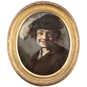 VENETIAN SCHOOL, 18th CENTURY, Portrait of a young man with plumed hat