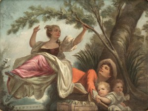 FOLLOWER OF JEAN-HONORÉ FRAGONARD, FIRST HALF 19th CENTURY, The swing