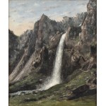 ARTHUR JOHN STRUTT (Chelmsford, 1818 - Roma, 1888), Landscape with Alpine waterfall