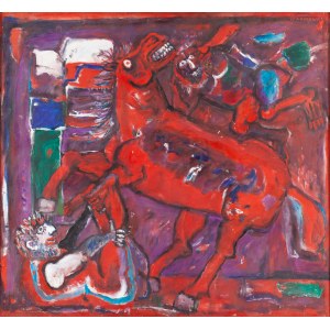 Eugeniusz Markowski (1912 Warschau - 2007 Warschau), Rotes Pferd (Cavallo rosso)