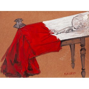 Leszek Sobocki (b. 1934, Częstochowa), Slid off the table, 1989