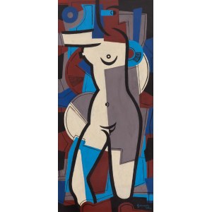 Tadeusz Gronowski (1894 Warsaw - 1990 Warsaw), Cubist nude, 1964