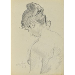 Kasper POCHWALSKI (1899-1971), Popiersie kobiety z lewego profilu, 1958