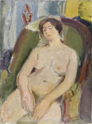 Lazare (Łazarz) VOLOVICK (WOŁOWIK) (1902 - 1977), Akt kobiety w fotelu