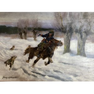 Jerzy Kossak, Escape from Wolves