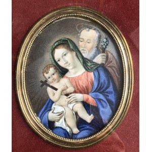 Autor unbekannt, Miniaturdarstellung der Heiligen Familie