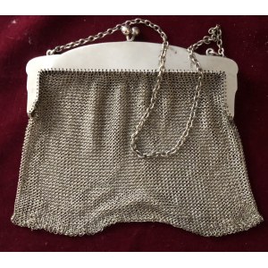 Author unknown, Silver ball bag - studded