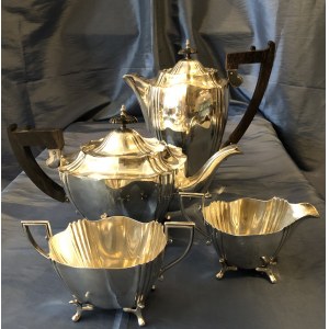 Haddon Place Plating Factory, Art Deco four-piece coffee and tea set