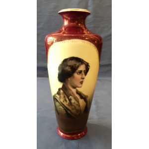 Philipp Rosenthal Porcelain Manufactory, Porcelain vase with portrait of a girl