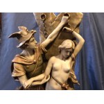 Königliche Porzellanmanufaktur Dux - Böhmen, Figurale Vase mit den Figuren von Perseus und Andromeda