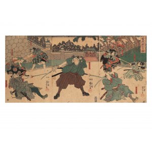 Woodcuts - samurai triptych