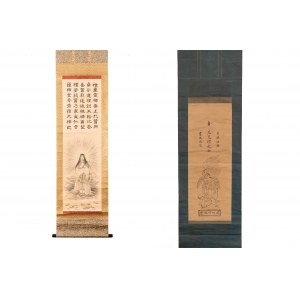 Two kakemono scrolls with deities