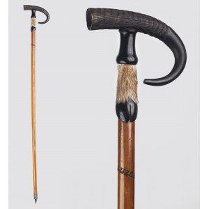 Swiss workshop, 19th/20th century, Commemorative walking stick