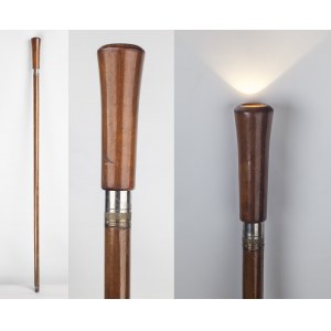 Unknown German or Austrian workshop, 1st quarter of 20th century, Walking stick with flashlight, circa 1930.