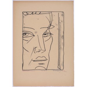 Stanislaw Dawski (1905-1990), Self-portrait. Monotype. 1952