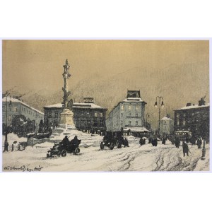 Odo Dobrowolski (1883-1917), Maryacki Square [from portfolio: Lviv. 1914. 1915. Autolithographs].