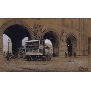 Odo Dobrowolski (1883-1917), Eingang zum Louvre von der Pont du Carrousel aus. Paris 1911